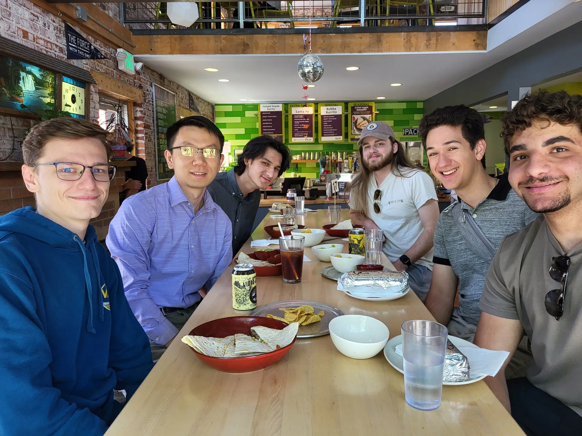 Members of the Chen Group gathering for a group lunch