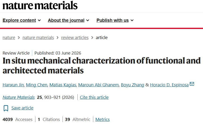Paper snapshot: In situ mechanical characterization of functional and architected materials